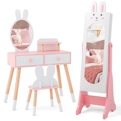 Kids Room Furniture Set with Princess Vanity Table and Chair