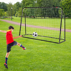 2-in-1 Kids Soccer Rebounder and Soccer Goal with Adjustable Height