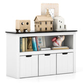 3-Drawer Kids Toy Storage Organizer with Open Shlelf