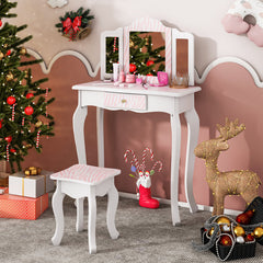 Kids Vanity Set with Drawer and 3 Makeup Accessories