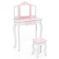 Kids Vanity Set with Drawer and 3 Makeup Accessories