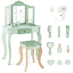 Kids Vanity Set with Tri-folding Mirror