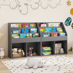 Kids Wooden Bookshelf Bookcase Children Toy Storage Cabinet Organizer