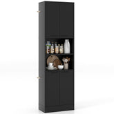 75 Inch Kitchen Pantry Cabinet Tall Cupboard with Doors and Shelves