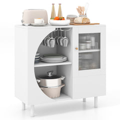 Kitchen Sideboard with Glasses Holder for Living Room Dining Room