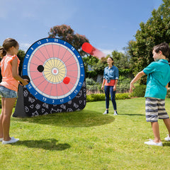 Large Dart Board for Kids with 4 Kick Balls