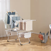 2-level Laundry Drying Rack with Height Adjustable Wings