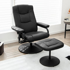 360° Swivel Massage Recliner Chair with Ottoman