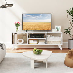 Media TV Console Table with Raised Support Legs