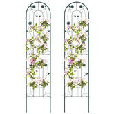 2 Pack 86.5 x 20 Inches Metal Garden Trellis for Climbing Plants