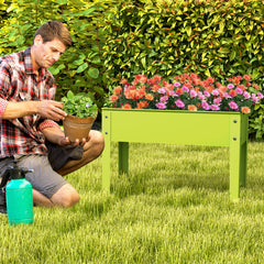 Metal Raised Garden Bed with Legs and Drainage Hole
