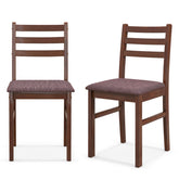 Set of 2 Mid-Century Wooden Dining Chairs