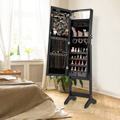 Mirror Jewelry Cabinet with 20 Warm Lights and 4 Tilt Angles