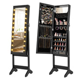 Mirror Jewelry Cabinet with 20 Warm Lights and 4 Tilt Angles