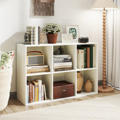 Modern 6-Cube Bookcase with Anti-tipping Kits for Bedroom Living Room