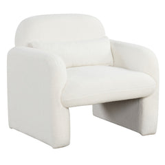 Modern Accent Chair with Waist Pillow and Armrests for Living Room Bedroom
