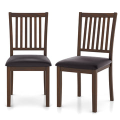 Upholstered Modern Dining Chair Set of 2 with Slanted High Backrest