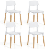 Modern Dining Side Chairs Set of 4 with Ergonomic Backrest for Dining Room