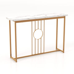 Modern Faux Marble Top Entryway Table