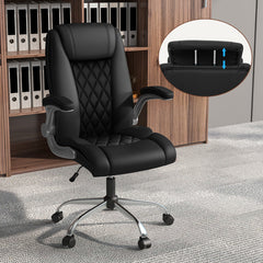 Modern Height Adjustable PU Leather Office Chair with Rocking Function
