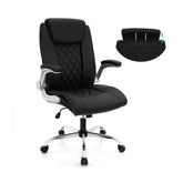 Modern Height Adjustable PU Leather Office Chair with Rocking Function