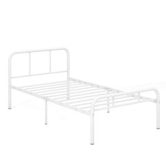 Modern Metal Platform Bed with Headboard and Footboard