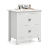 Modern Nightstand with 2 Drawers for Small Spaces