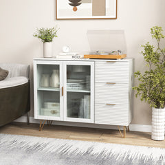 Modern Sideboard Buffet Cabinet with 2 Doors and 3 Drawers for Living Room Dining Room