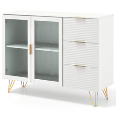 Modern Sideboard Buffet Cabinet with 2 Doors and 3 Drawers for Living Room Dining Room