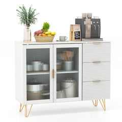 Modern Sideboard Buffet Cabinet with 2 Doors and 3 Drawers for Living Room Dining Room