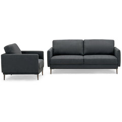 Modern Sofa Couch with Solid Metal Legs and Comfy Backrest Cushion