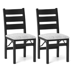 Modern Upholstered Folding Chairs Set of 2 with Comfy Backrest