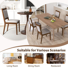 Modern Dining Upholstered Kitchen Chair Set of 2 with Padded Backrest