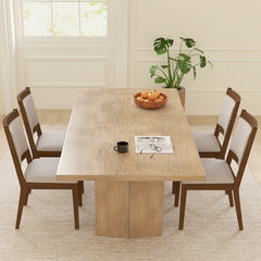 Modern Dining Upholstered Kitchen Chair Set of 2 with Padded Backrest