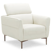 Modern Upholstered Single Sofa with Adjustable Headrest