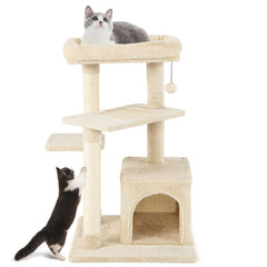 Multi-layer Cat Tree with Perch and Hanging Ball