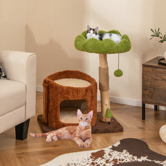 Multifunctional Cat Tree Cat Tower with Scratching Posts and Top Perch