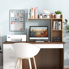 3-Tier Multipurpose Desk Bookshelf with 4 Shelves