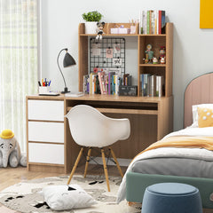 3-Tier Multipurpose Desk Bookshelf with 4 Shelves