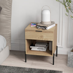 Modern Nightstand with Charging Station