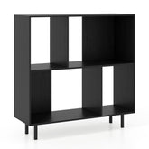 Open Shelf Bookcase with 4 Compartments