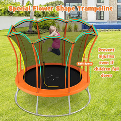 10 Feet Unique Flower Shape Trampoline with Galvanized Steel Frame