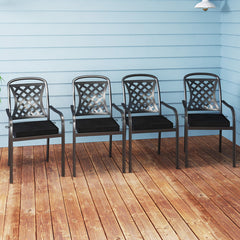 Outdoor Chair Cushion Set of 2 Waterproof Fade-Resistant Olefin Seat Cushions