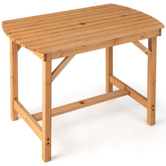 Outdoor Fir Wood Dining Table with Umbrella Hole