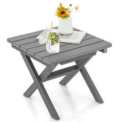 Outdoor Folding Side Table Foldable Weather-Resistant HDPE Adirondack Table
