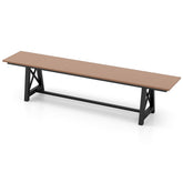 3-4 Person Outdoor HDPE Bench with Metal Frame