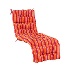 Outdoor Lounge Chaise Cushion with String Ties for Garden Poolside