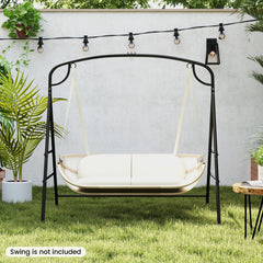 Outdoor Metal Swing Stand with 4 Support Bars and 2 Hanging Ways