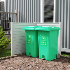 Freestanding 48 x 48 Inch Air Conditioner Fence with Metal Ground Stakes