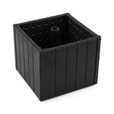 2-in-1 Outdoor Umbrella Base Planter Patio Umbrella Stand with Flower Box